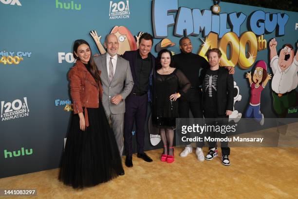 Mila Kunis, Mike Henry, Seth McFarlane, Alex Borstein, Arif Zahir, and Seth Green attend FOX's "Family Guy" 400th Episode Celebration at Fox Studio...