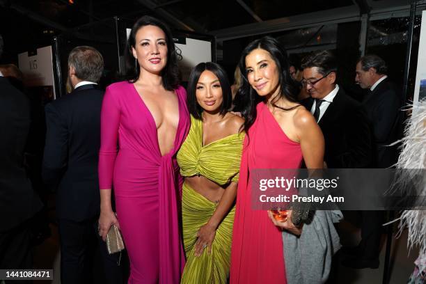 Lisa Joy, Jeannie Mai and Lisa Ling attend the 2022 Baby2Baby Gala presented by Paul Mitchell at Pacific Design Center on November 12, 2022 in West...