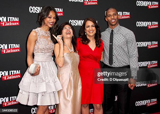 Actress Zoe Saldana, Cosmopolitan for Latinas SVP/Publishing Director Donna Kalajian Lagani, Cosmopolitan for Latinas Editor-in-Chief Michelle...