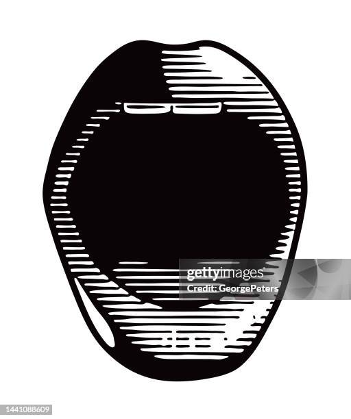 retro style lips and mouth - talking mouth stock illustrations