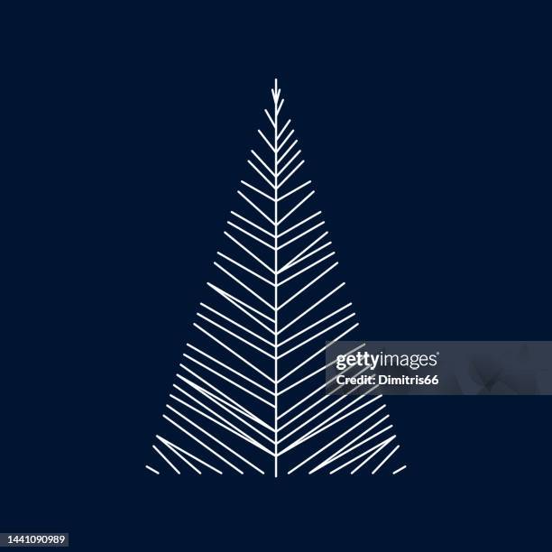 modern christmas tree - christmas logo design stock illustrations