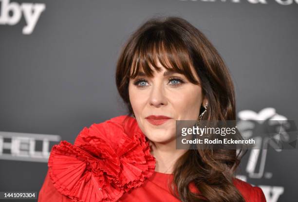 Zooey Deschanel attends the 2022 Baby2Baby Gala presented by Paul Mitchell at Pacific Design Center on November 12, 2022 in West Hollywood,...