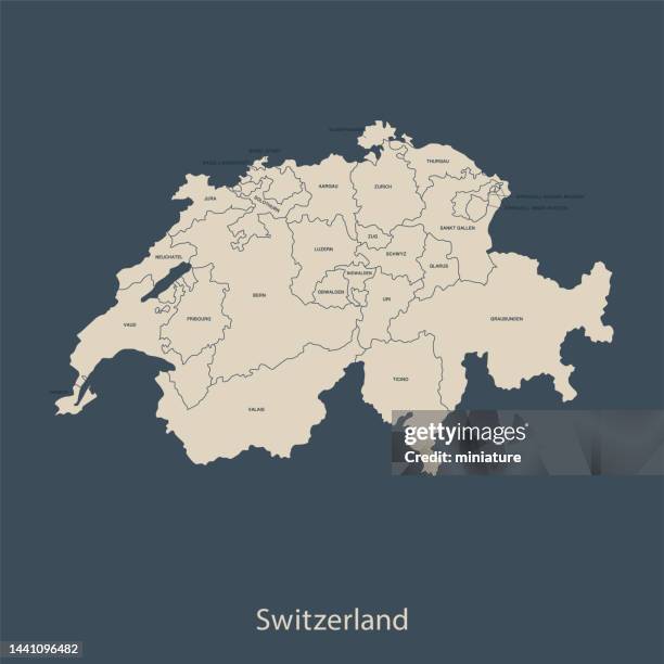 ilustraciones, imágenes clip art, dibujos animados e iconos de stock de mapa de suiza - zurich map