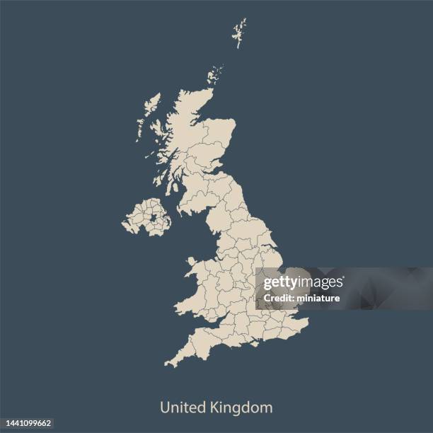 united kingdom map - northern ireland illustration stock illustrations