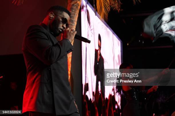 Sean "Diddy" Combs performs onstage during the 2022 Baby2Baby Gala presented by Paul Mitchell at Pacific Design Center on November 12, 2022 in West...