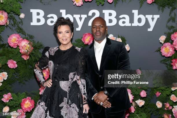 Kris Jenner and Corey Gamble attends the 2022 Baby2Baby Gala presented by Paul Mitchell at Pacific Design Center on November 12, 2022 in West...