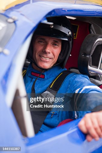 Disabled Race Car Driver In Stock Car Modified For Disability Racing ...