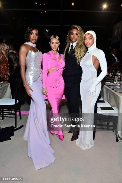 Kelly Rowland, honoree Kim Kardashian, Ciara and Lori Harvey attend the 2022 Baby2Baby Gala presented by Paul Mitchell at Pacific Design Center on...