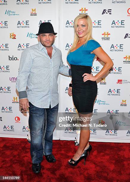 Russell Hantz and Kristen Bredehoeft attend the A+E Networks 2012 Upfront at Lincoln Center on May 9, 2012 in New York City.