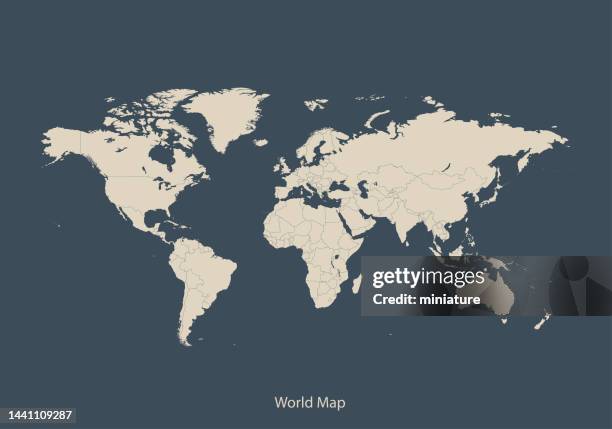 illustrazioni stock, clip art, cartoni animati e icone di tendenza di mappa del mondo mappa - world