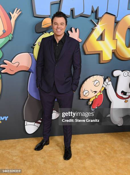 Seth MacFarlane arrives at the FOX's "Family Guy" 400th Episode Celebration at Fox Studio Lot on November 12, 2022 in Los Angeles, California.