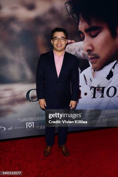 Sangwon Jung attends the Winn Slavin Fine Art reception for the private director's screening of Sir Daniel Winn's film "Creation" on November 12,...