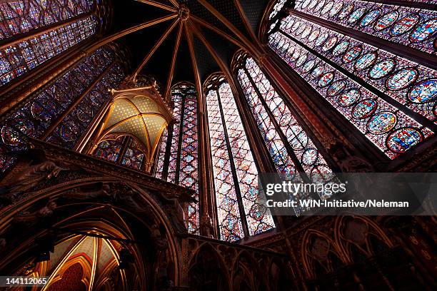 france, paris, sainte-chapelle, pulpit in church - sainte chapelle stock pictures, royalty-free photos & images