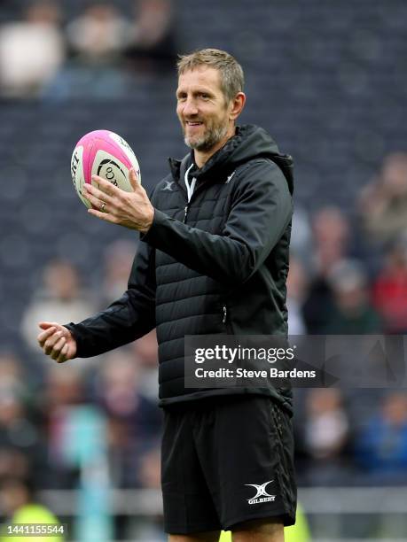 Barbarians Coach Will Greenwood looks on ahead of the Killik Cup match between Barbarians and New Zealand All Blacks XV at Tottenham Hotspur Stadium...