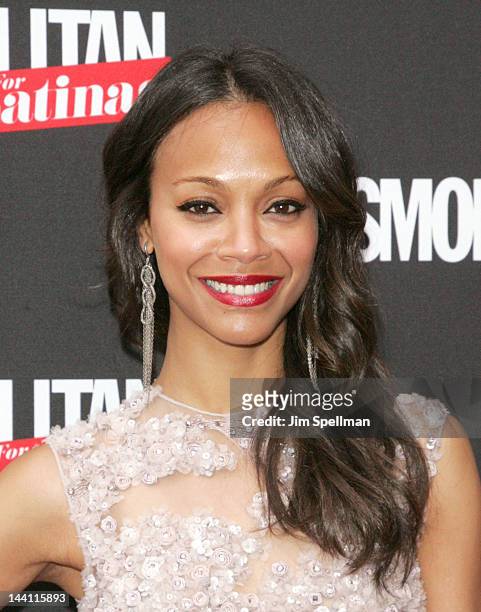 Actress Zoe Saldana attends the Cosmopolitan For Latina's Premiere Issue Party at Press Lounge at Ink48 on May 9, 2012 in New York City.