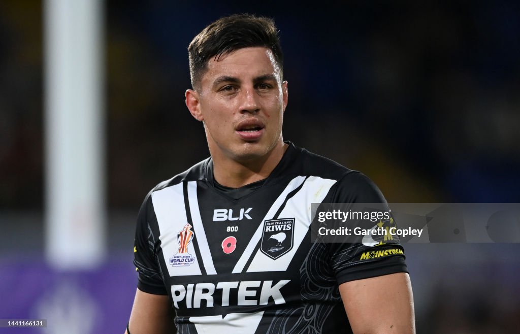 Tapine Joseph Tapine of New Zealand during the Rugby League World Cup... News ...