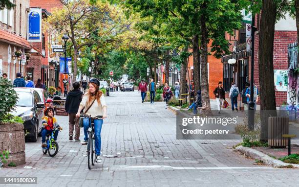 montreal - the plateau district - plateau stock pictures, royalty-free photos & images
