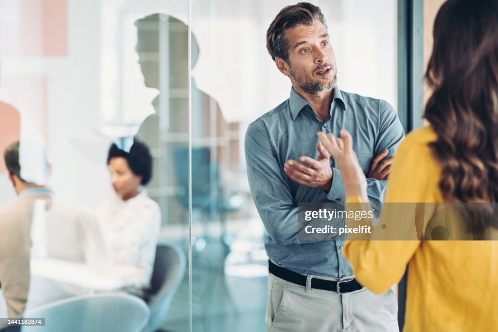 Discussion between business partners