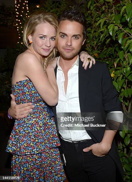 Actress Juno Temple and actor Thomas Dekker attend the NYLON Magazine and Tommy Girl Annual May Young Hollywood Issue Party at Hollywood Roosevelt...