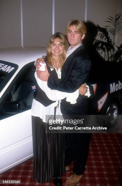 Australian actress and singer Olivia Newton-John with her nephew Emerson Newton-John at a fundaising event for cyclist Cindy Jessup at the ParkRoyal...