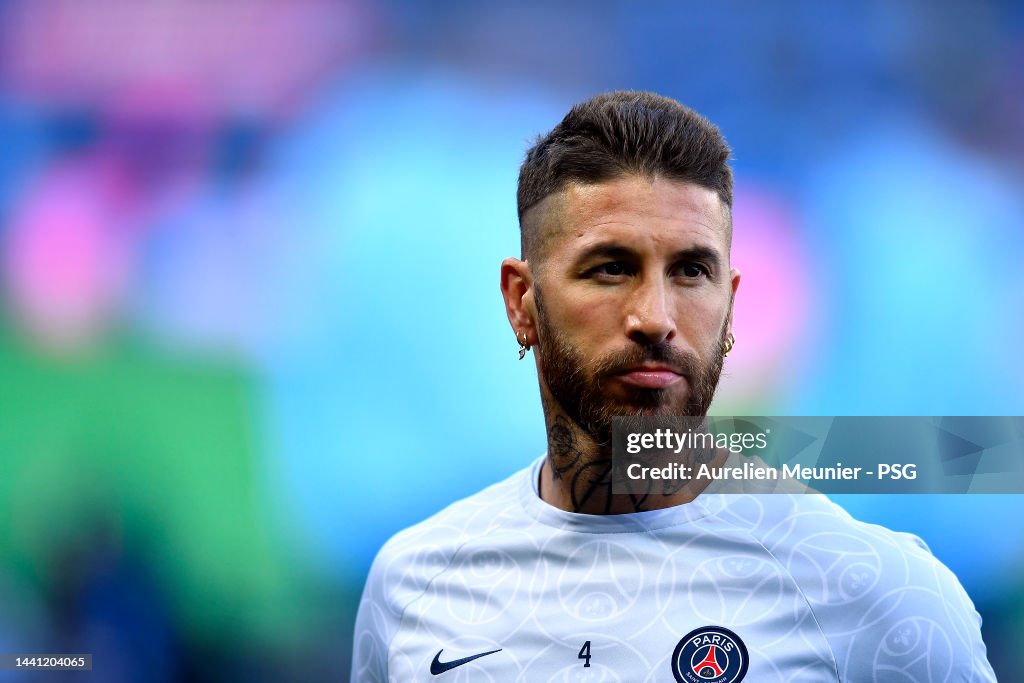 Sergio Ramos Of Paris Saint Germain Looks On During Warmup Before The sergio-ramos-of-paris-saint-germain-looks-on-during-warmup-before-the