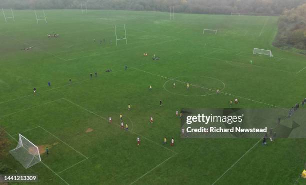 sunday league football - soccer field park stock pictures, royalty-free photos & images