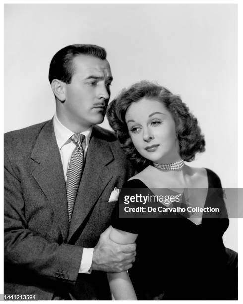 Actor Lee Bowman as 'Ken Conway' and Actress Susan Hayward as 'Angie Evans', the role that got her first Oscar/Academy Award nomination in a...