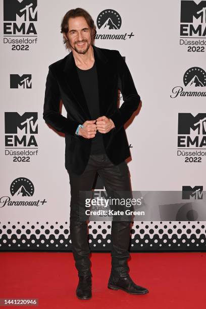 Thomas Hayo attends the red carpet during the MTV Europe Music Awards 2022 held at PSD Bank Dome on November 13, 2022 in Duesseldorf, Germany.