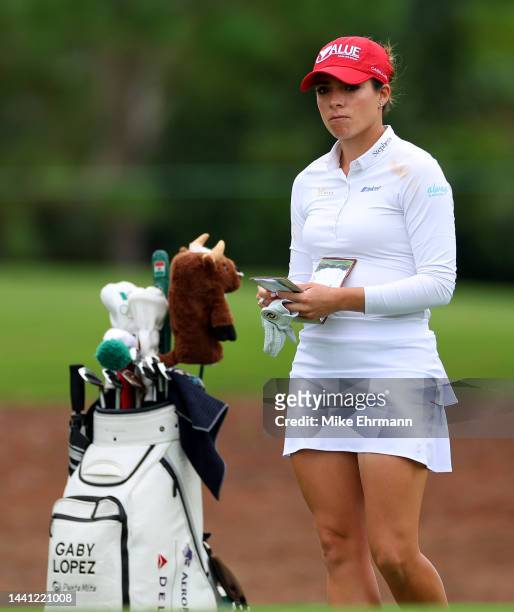 Gabby Lopez of Mexico looks on during the final round of the Pelican Women's Championship at Pelican Golf Club on November 13, 2022 in Belleair,...