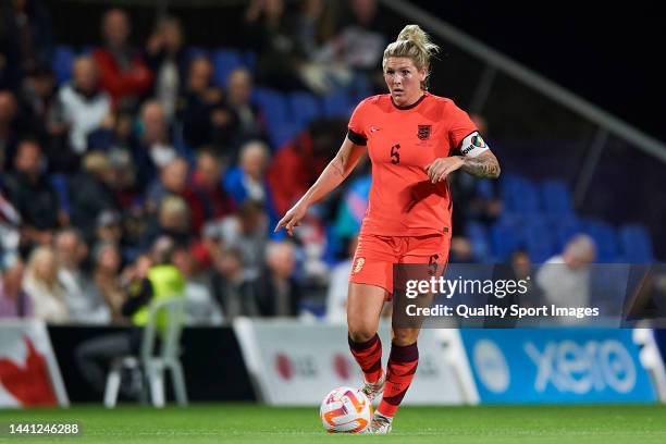 Millie Bright of England Women in action during the International friendly match between England Women and Japan Women at Pinatar Arena on November...