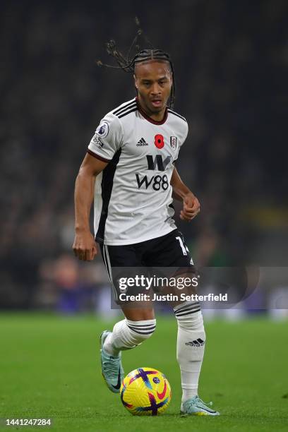 Bobby Reid of Fulham during the Premier League match between Fulham FC and Manchester United at Craven Cottage on November 13, 2022 in London,...