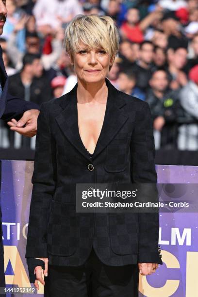 Marina Fois attends the "Papa ou Maman" screening at Jemaa El Fna Place during the 19th Marrakech International Film Festival - Day Three on November...