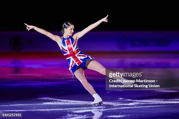Natasha McKay of Great Britain performs in the Gala Exhibition during the ISU Grand Prix of Figure Skating at iceSheffield on November 13, 2022 in...