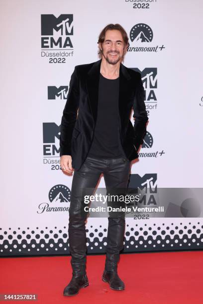 Thomas Hayo attends the red carpet during the MTV Europe Music Awards 2022 held at PSD Bank Dome on November 13, 2022 in Duesseldorf, Germany.