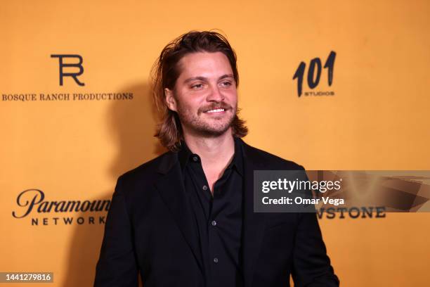 Luke Grimes attends the black carpet during "Yellowstone" Season 5 Fort Worth Premiere at Hotel Drover on November 13, 2022 in Fort Worth, Texas.