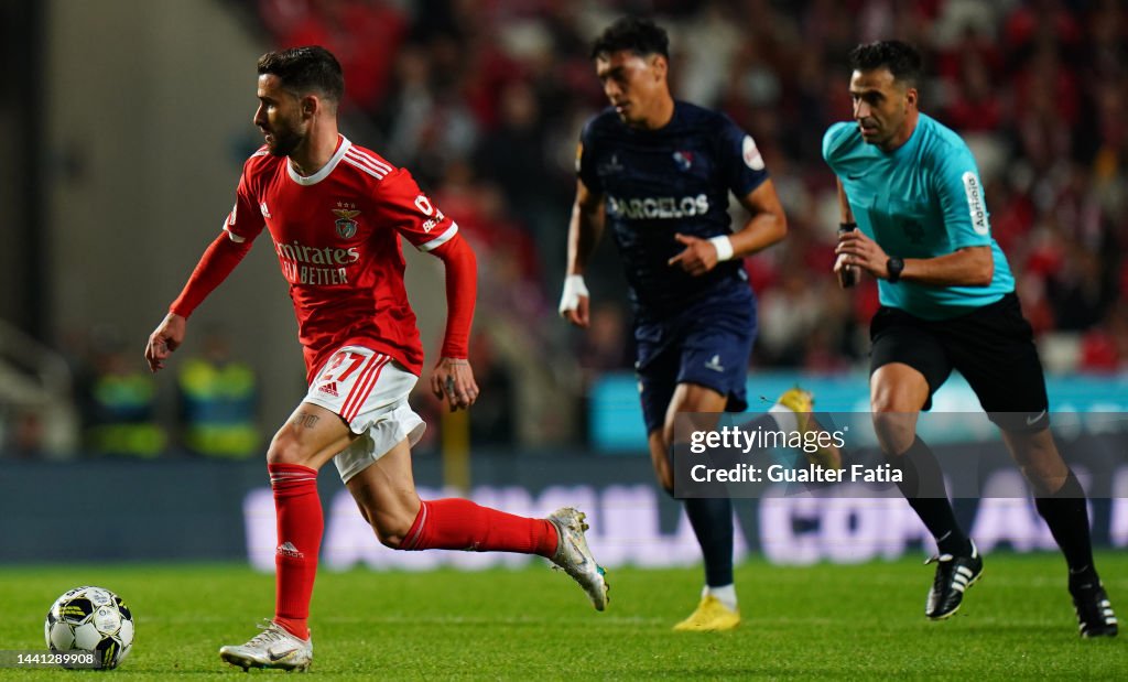 Grimaldo of Benfica in action during the Liga Portugal Bwin match Grimaldo of Benfica in action during the Liga Portugal Bwin match