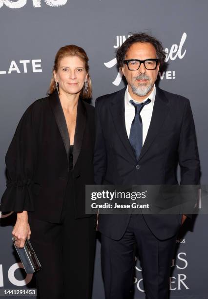 María Eladia Hagerman and Alejandro González Iñárritu attend The Critics Choice Association's Celebration of Latino Cinema & Television at Fairmont...