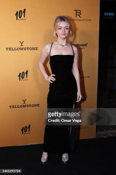 Kylie Rogers attends the black carpet during "Yellowstone" Season 5 Fort Worth Premiere at Hotel Drover on November 13, 2022 in Fort Worth, Texas.