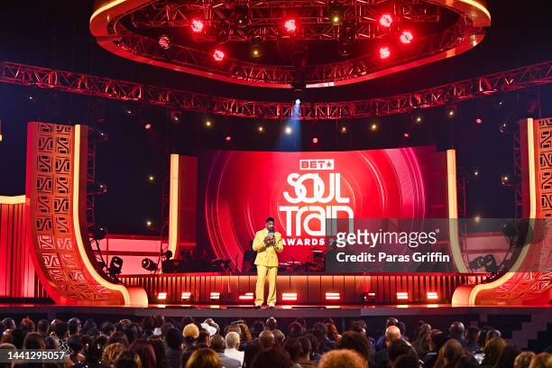 Deon Cole speaks onstage during the 2022 Soul Train Awards presented by BET at the Orleans Arena on November 13, 2022 in Las Vegas, Nevada.
