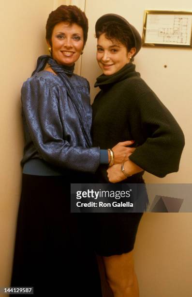 Actress Beverly Sassoon and model Catya Sassoon attending "Sassoon Exclusive Photo Session" on December 13, 1984 at the Berkshire Hotel Suite in New...