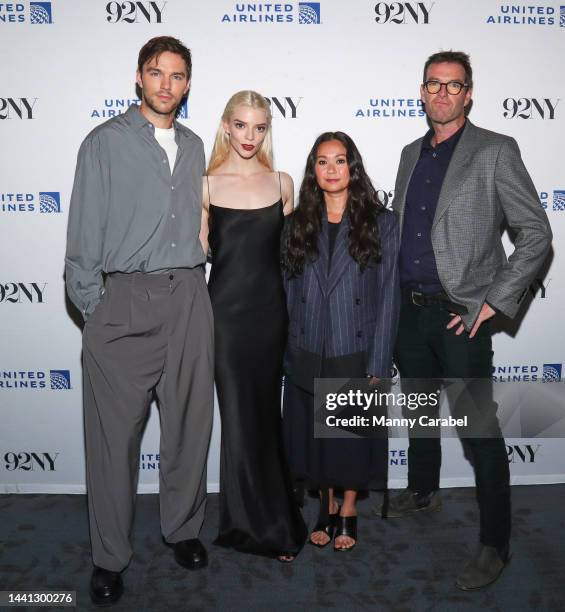 Nicholas Hoult, Anya Taylor-Joy, Hong Chau and Mark Mylod attend "The Menu" conversation at The 92nd Street Y, New York on November 13, 2022 in New...