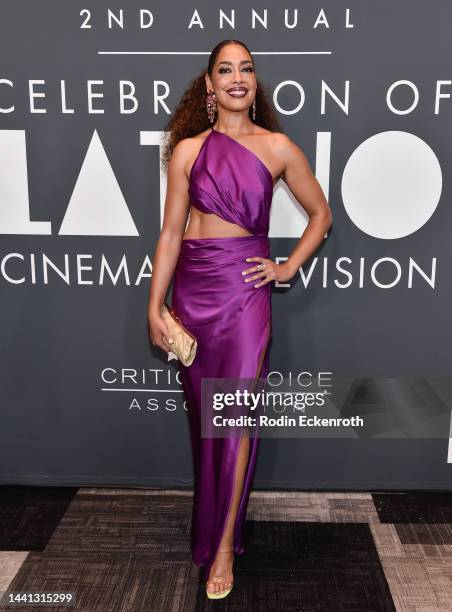 Gina Torres attends the Critics Choice Association's 2nd annual celebration of Latino Cinema & Television at Fairmont Century Plaza on November 13,...