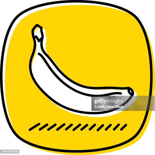 stockillustraties, clipart, cartoons en iconen met banana doodle 2 - lijnenspel