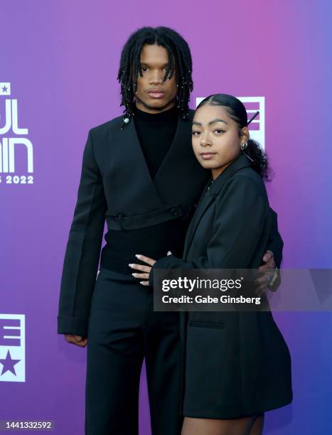 Marsden and Nami Wilson attend the 2022 Soul Train Awards at the Orleans Arena on November 13, 2022 in Las Vegas, Nevada.