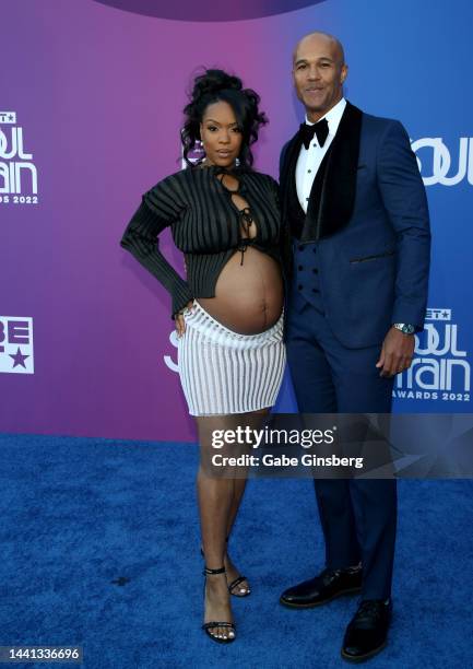 Michelle Mitchenor and Mark Tallman attend the 2022 Soul Train Awards at the Orleans Arena on November 13, 2022 in Las Vegas, Nevada.