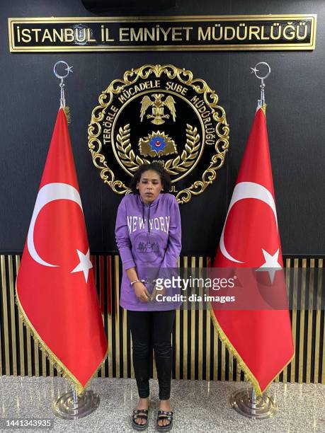 This image released by Istanbul police shows Syrian nationa, Ahlam Albashir, the main suspect of the attack after the explosion on Istiklal Street,...