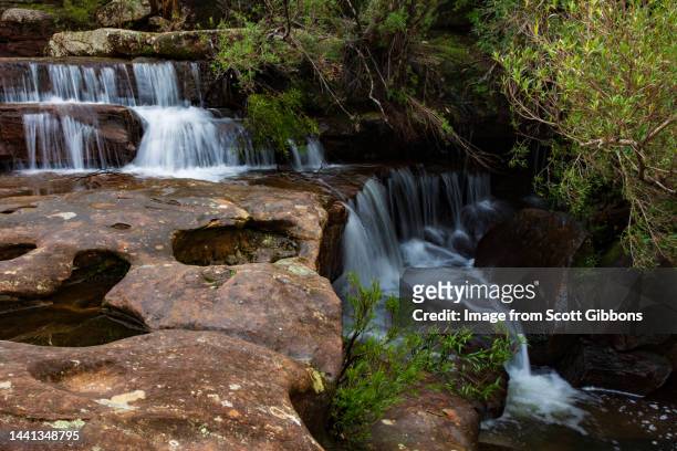 upper gledhill falls - new south wales landscape stock pictures, royalty-free photos & images