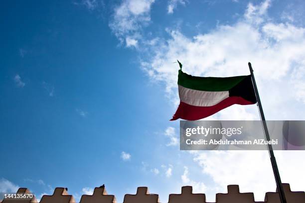 kuwait flag - kuwaiti flag stock pictures, royalty-free photos & images