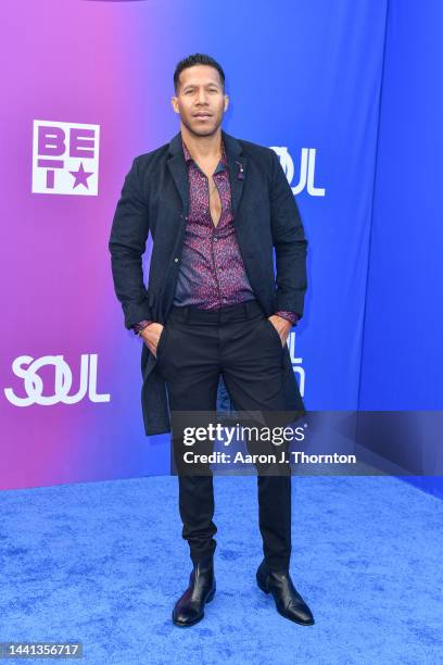 Lodric Collins arrives to the 2022 Soul Train Music Awards at the Orleans Arena on November 13, 2022 in Las Vegas, Nevada.