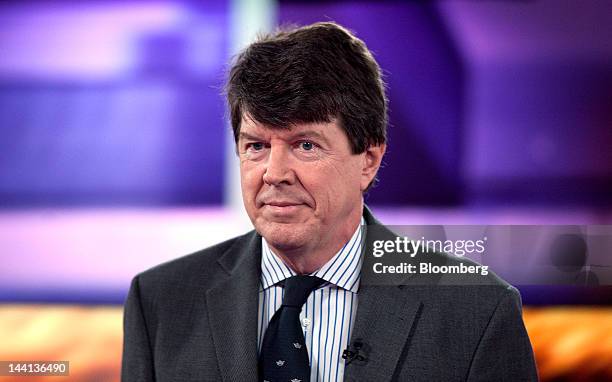 Peter Earl, chief executive officer of Rurelec Plc, pauses during a Bloomberg Television interview in London, U.K., on Thursday, May 10, 2012....